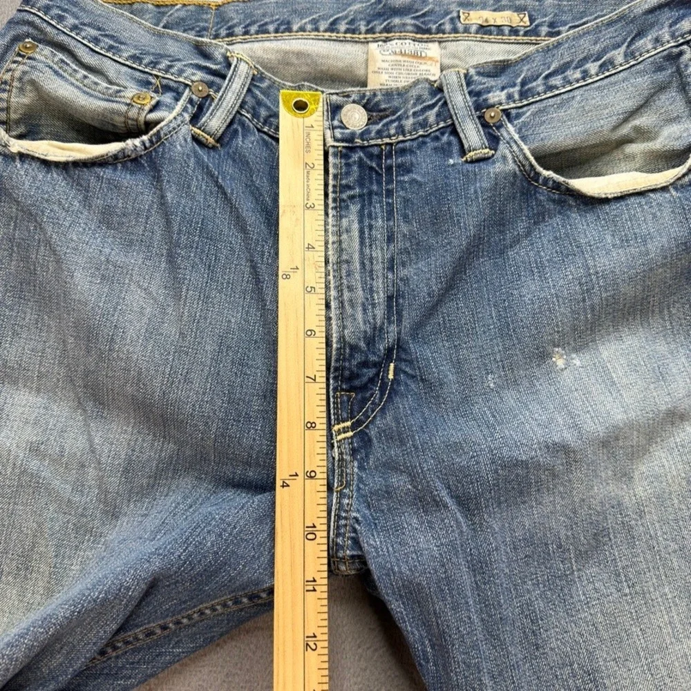 Polo Ralph Lauren Straight Leg Jeans Men 34x30 (FIT 35x30) Blue Denim Distressed